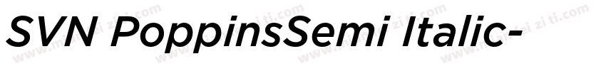 SVN PoppinsSemi Italic字体转换